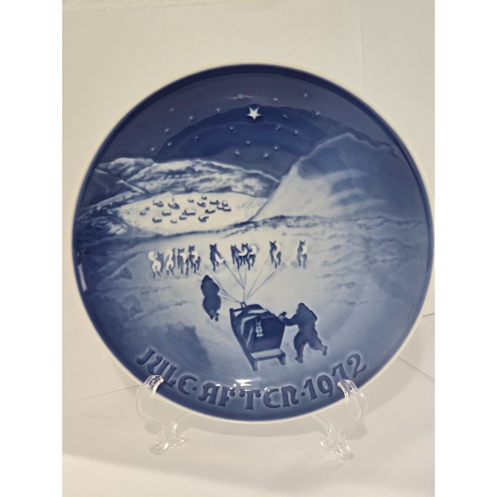 1972 Bing & Grondahl Annual Ceramic Plate - Christmas in Greenland